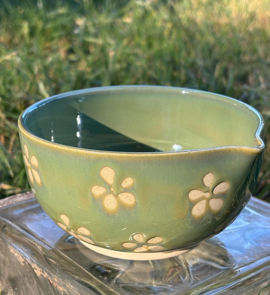 Green Flower Matcha Bowl