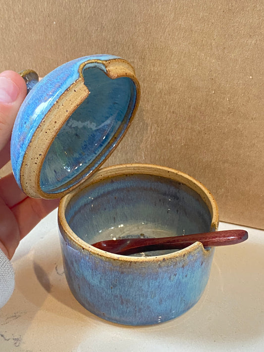 Salt jar with spoon