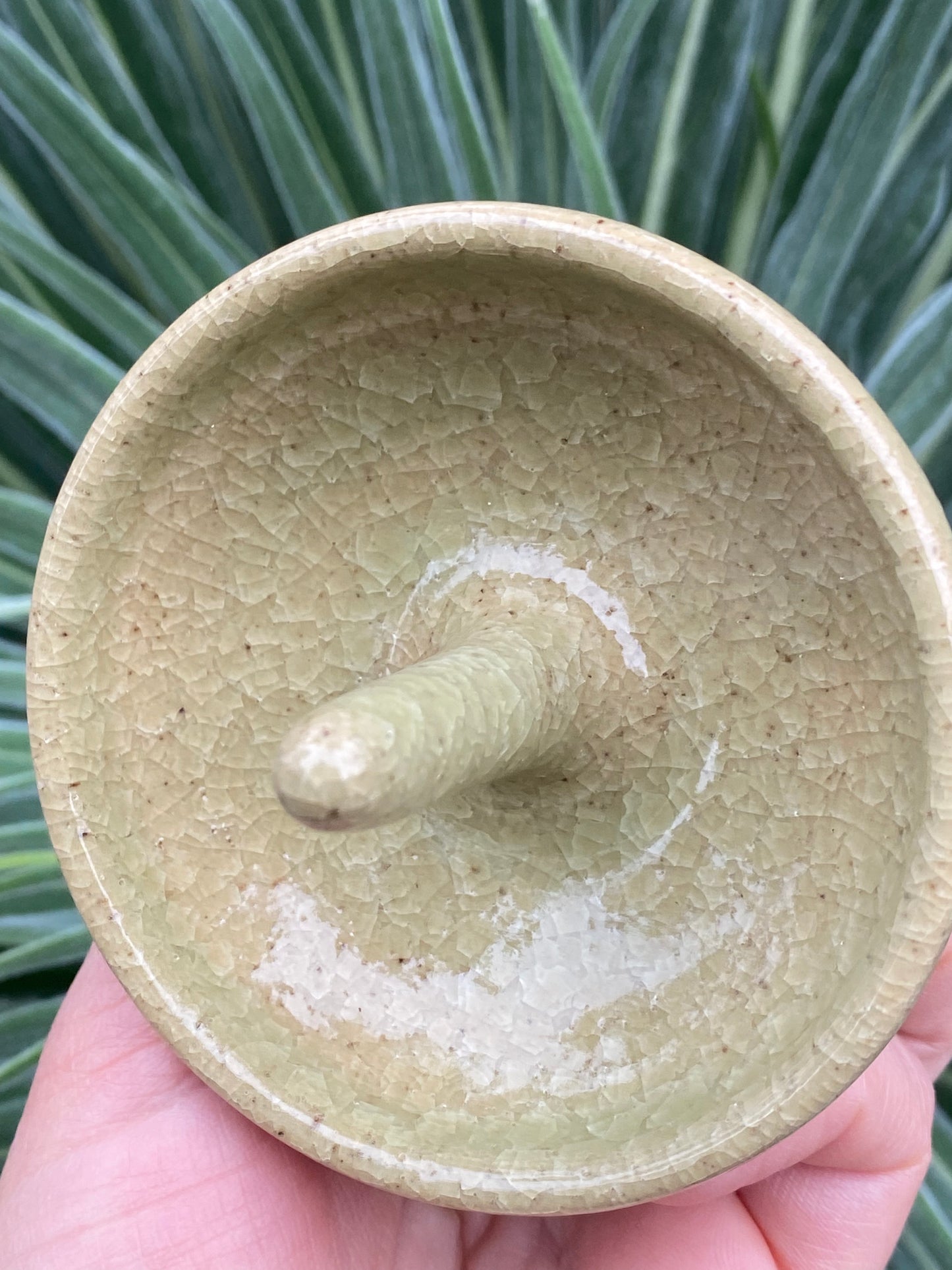 Green Crackle Ring Dish