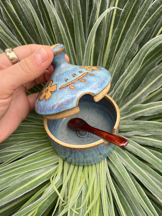 Lidded Salt Jar w/ spoon