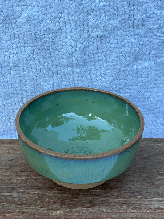 Angular Speckled Stoneware Bowl