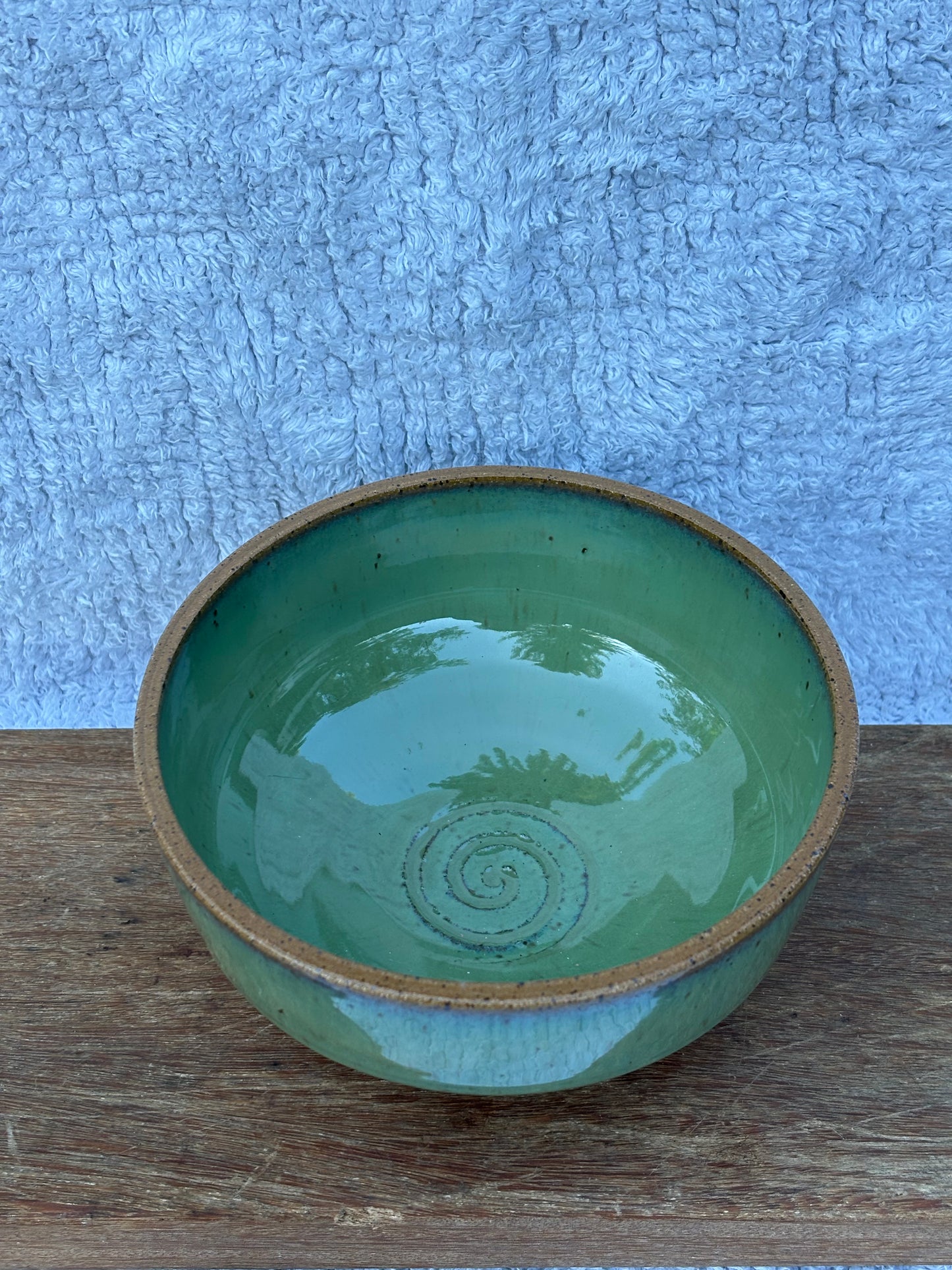 Angular Speckled Stoneware Bowl