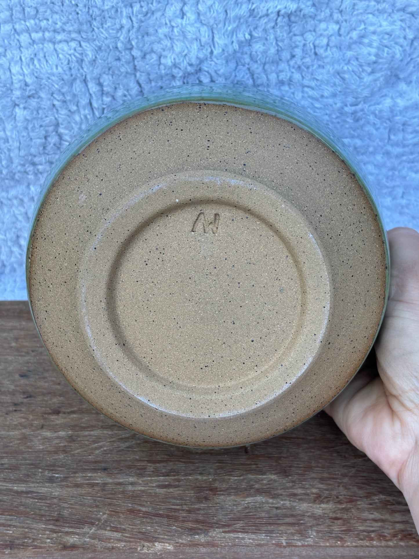 Angular Speckled Stoneware Bowl