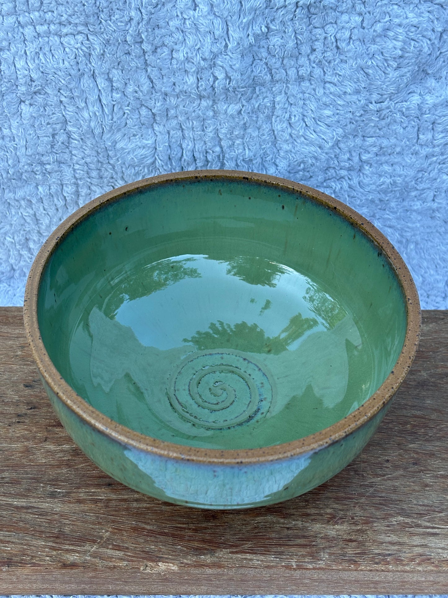 Angular Speckled Stoneware Bowl